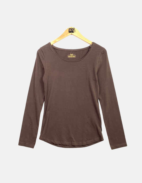 Classic Long-Sleeve Brown Tee